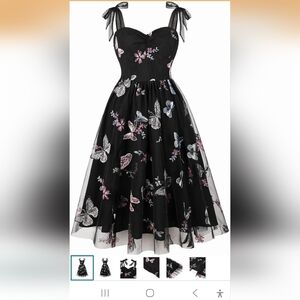 IWEMEK Black Tie Strap Dress